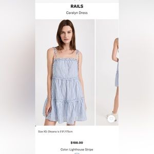Rails striped dress